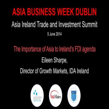 Eileen sharpe IDA Ireland - Asia Business Week Dublin