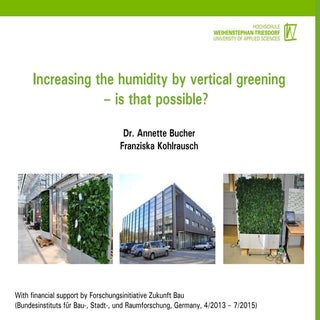 Increasing the humidity by vertical...