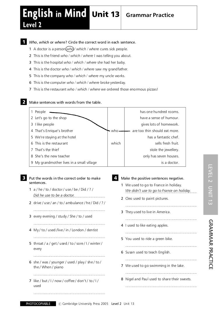 Gramática Unidad 13
