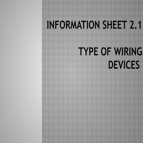 Electrical Installation and Maintenance National Competency II Lessons in Dep...