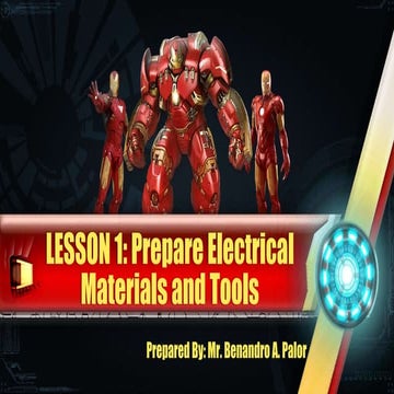 EIM 7/8 Lesson 1: Prepare Electrical Tools and Materials