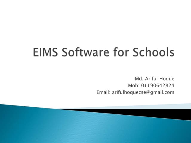 EIMS software for schools