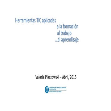 Herramientas TIC en el entorno profesional - FPC