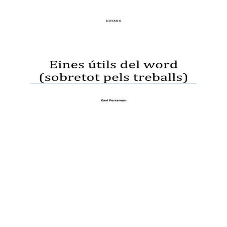 (Eines útils del word)