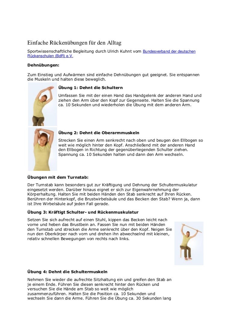 übungen Für Die Arme Zu Hause Einfache Rückenübungen für den Alltag.pdf