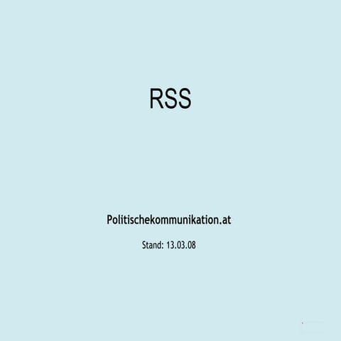 Einführung Rss