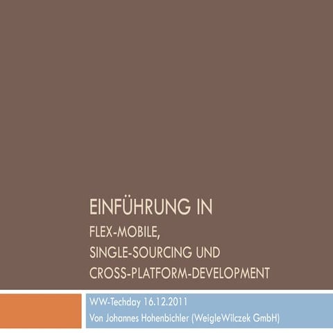 Einführung in Flex Mobile