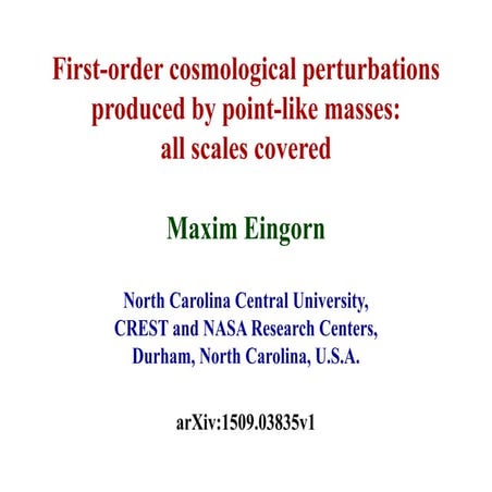 First-order cosmological perturbations produced by point-like masses: all sca...