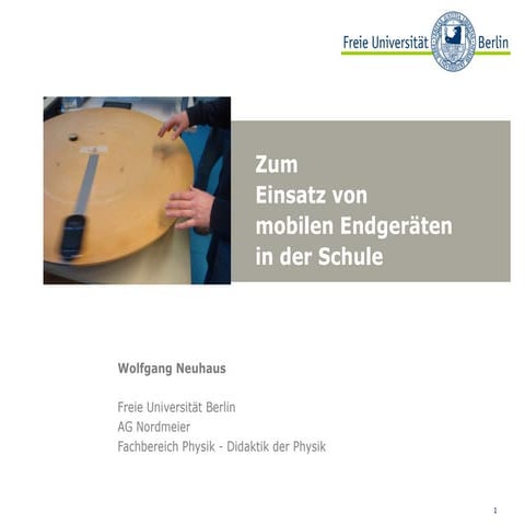 Einsatz von mobilen Endgeräten in der Schule