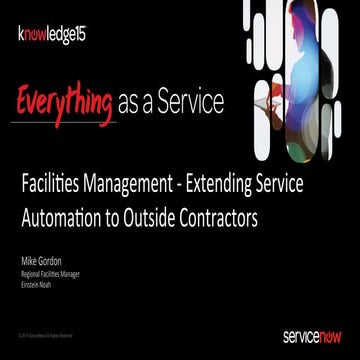 Facilities Management - Extending Service Automation to Outside Contractors