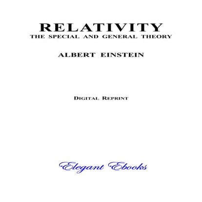 Einstein relativity theory