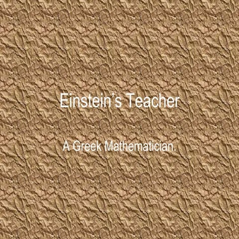 Einstein’s teacher | PPTX