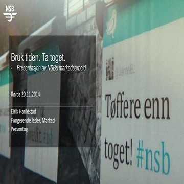 Eirik Harildstad, NSB, markedsarbeid og markedsføring