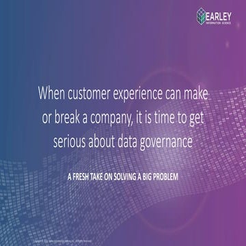 Making Data Governance Work - Think Big but Start Small