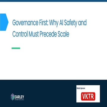 Governance First: Why AI Safety And Control Must Precede Scale | PDF