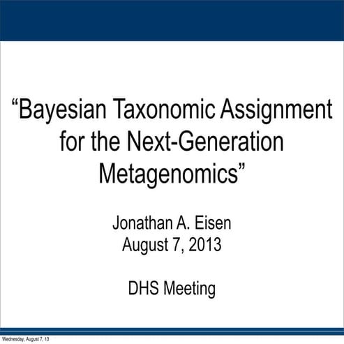 Bayesian Taxonomic Assignment for the Next-Generation Metagenomics