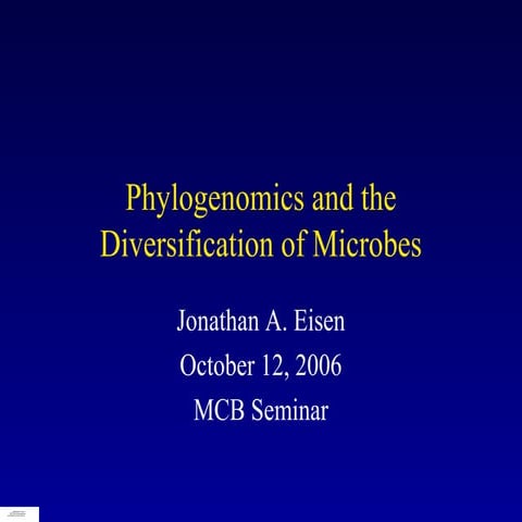 Phylogenomics and the diversification of microbes.