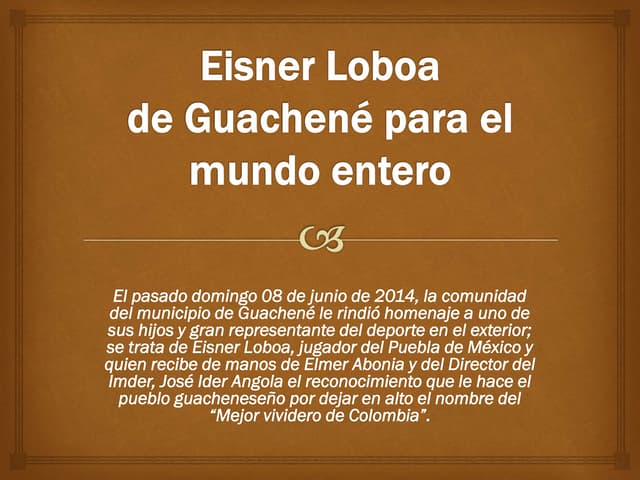 Eisner Loboa de Guachené para el mu...