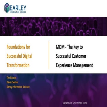 MDM - The Key to Successful Customer Experience Managment