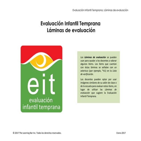 Eit  láminas de evaluación 2017