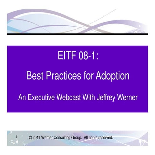 EITF 08-1: Best Practices for Adoption