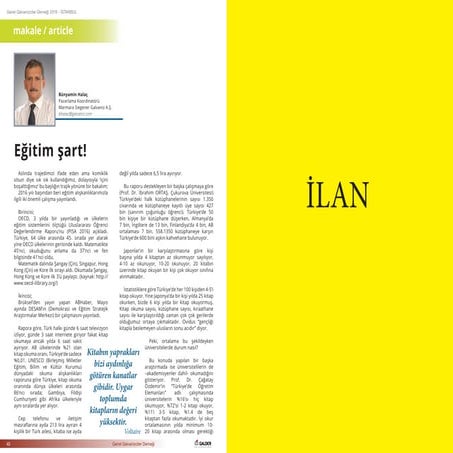 Eğitim Şart! Bünyamin Halaç_Galder_yazı