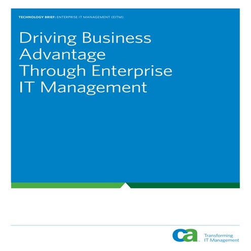 Eitm Technical Brief