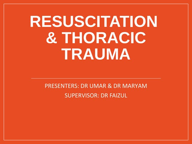 Chest Trauma Ppt For Lems