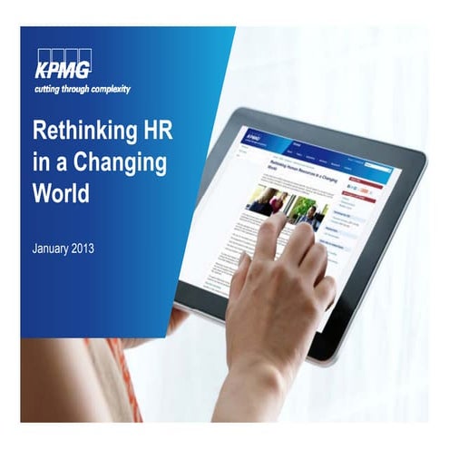Rethinking HR in a Changing World