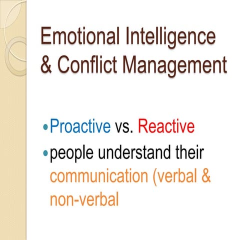Emotional Intelligence.  What is it and why you want it. Ham chamber HR comm ...