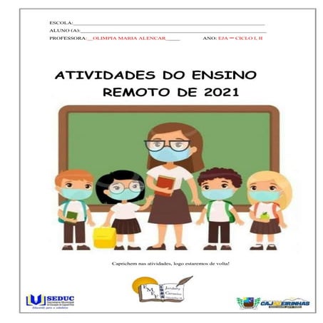 Eja   atividades demais alunos 16 a 31 de agosto