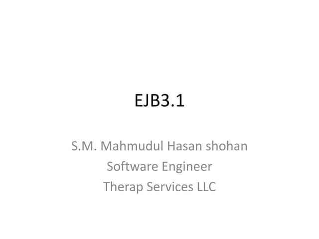 Ejb3.1 for the starter