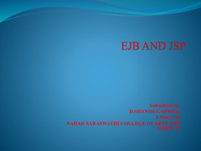 Ejb and jsp