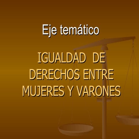 Eje Igualdad de derechos entre varones y Mujeres pmss