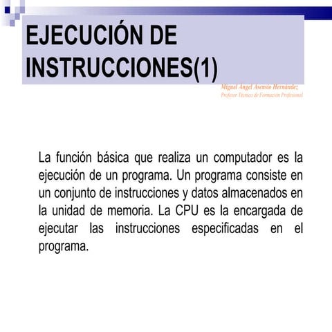 Ejecuciã“n de instrucciones