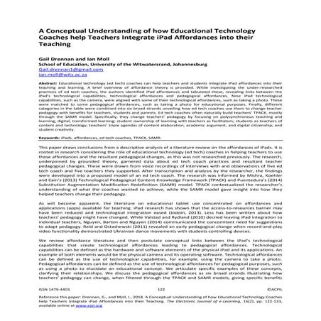  A Conceptual Understanding of how Educational Technology Coaches help Teache...