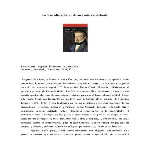 Ejemplo de reseña para el PROLECRIT