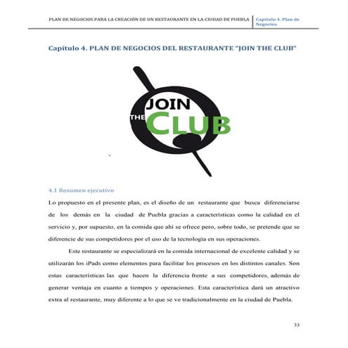 Ejemplo de un plan de negocios de un restaurante