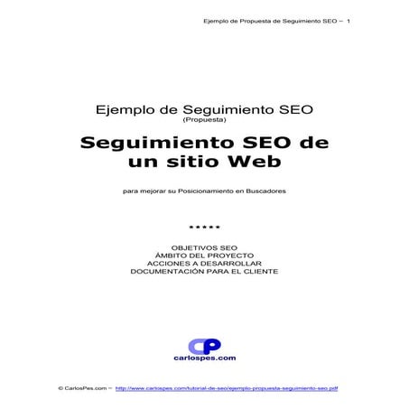Ejemplo Propuesta Seguimiento SEO
