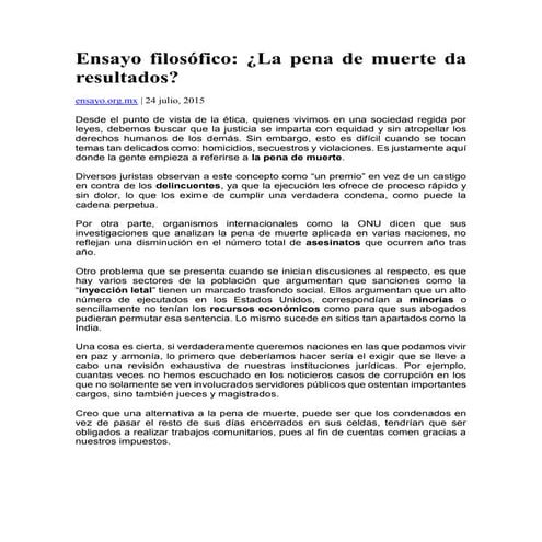 Ejemplo de ensayo filosófico