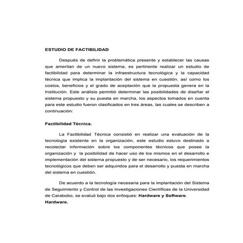 Ejemplo de factibilidad