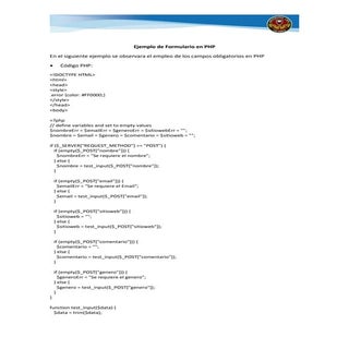 Ejemplo de formulario