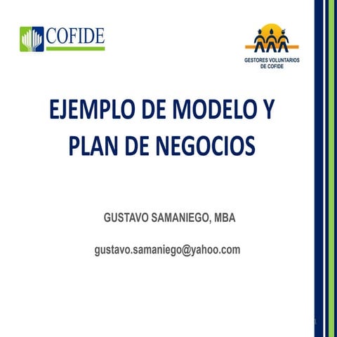Ejemplo de modelo y plan de negocios