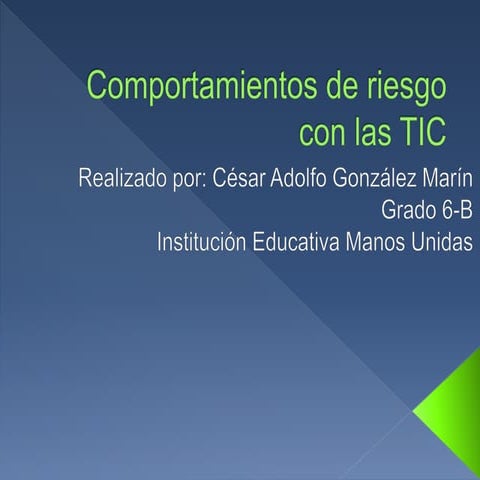 Comportamientos de riesgo con las TIC