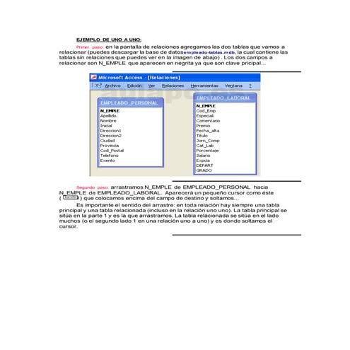 Ejemplo de uno a uno