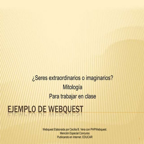 Ejemplo de webquest | PPTX