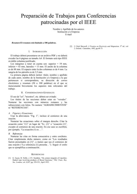 Modelo para informe en ieee | PDF