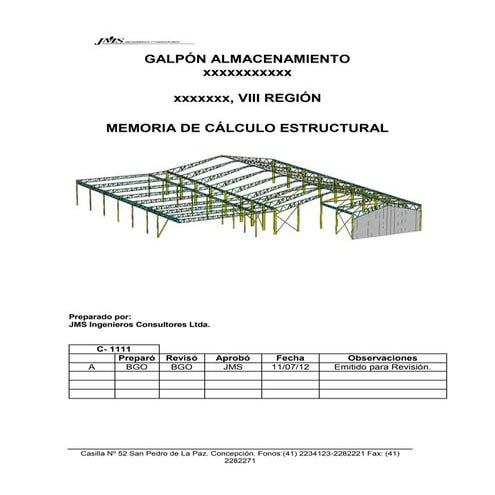 Ejemplo memoria de calculo estructural