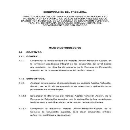 Ejemplo para el marco metodológico