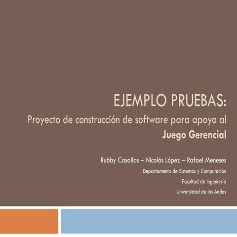 Ejemplo pruebas de software